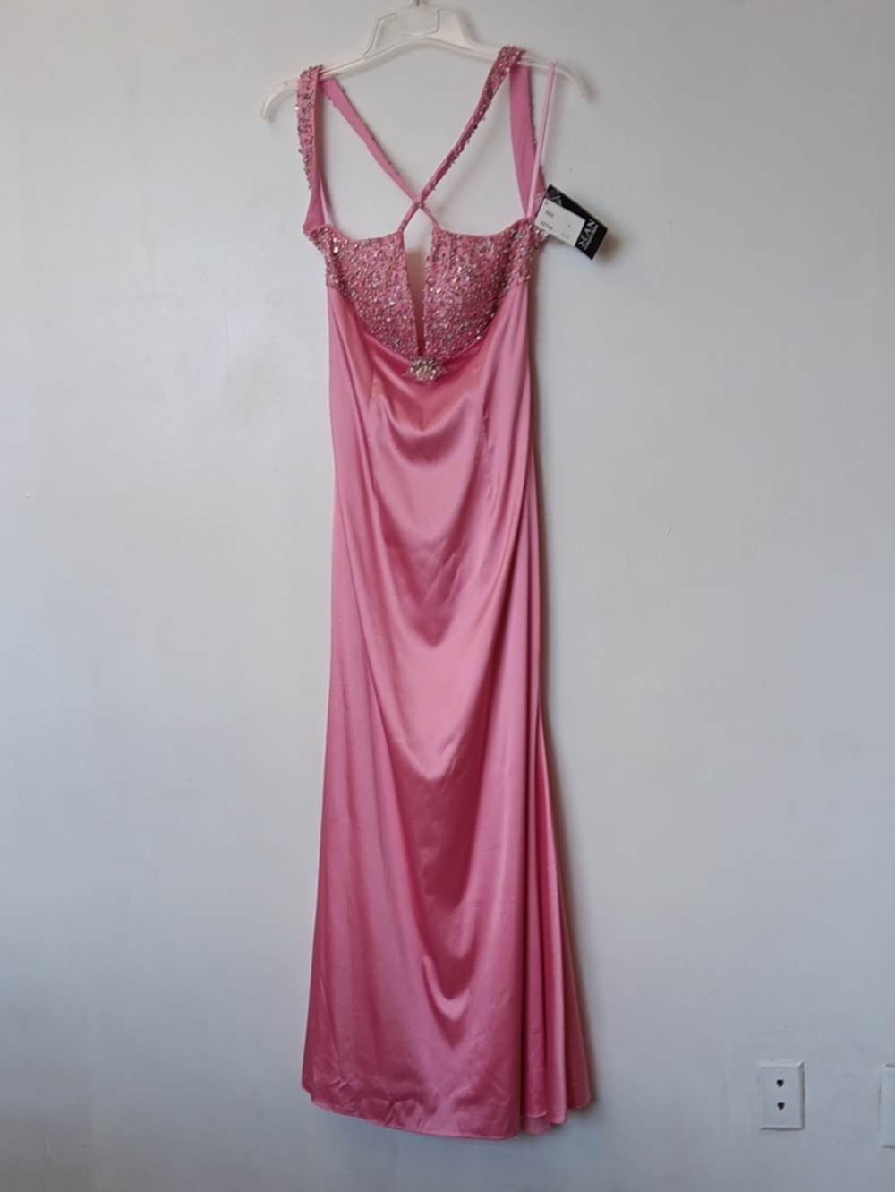 Vintage Sean Collection Pink Beaded Maxi Dress
